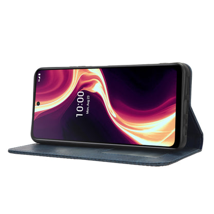 Flip Folio Phone Case for Boost Mobile Celero 5G+ Retro PU Leather Cover Stand Wallet Shell