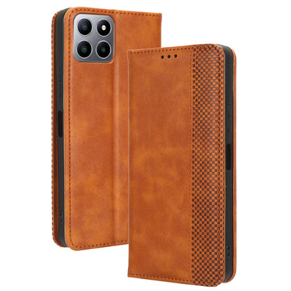 Flip Folio Phone Case for Boost Mobile Celero 5G+ Retro PU Leather Cover Stand Wallet Shell