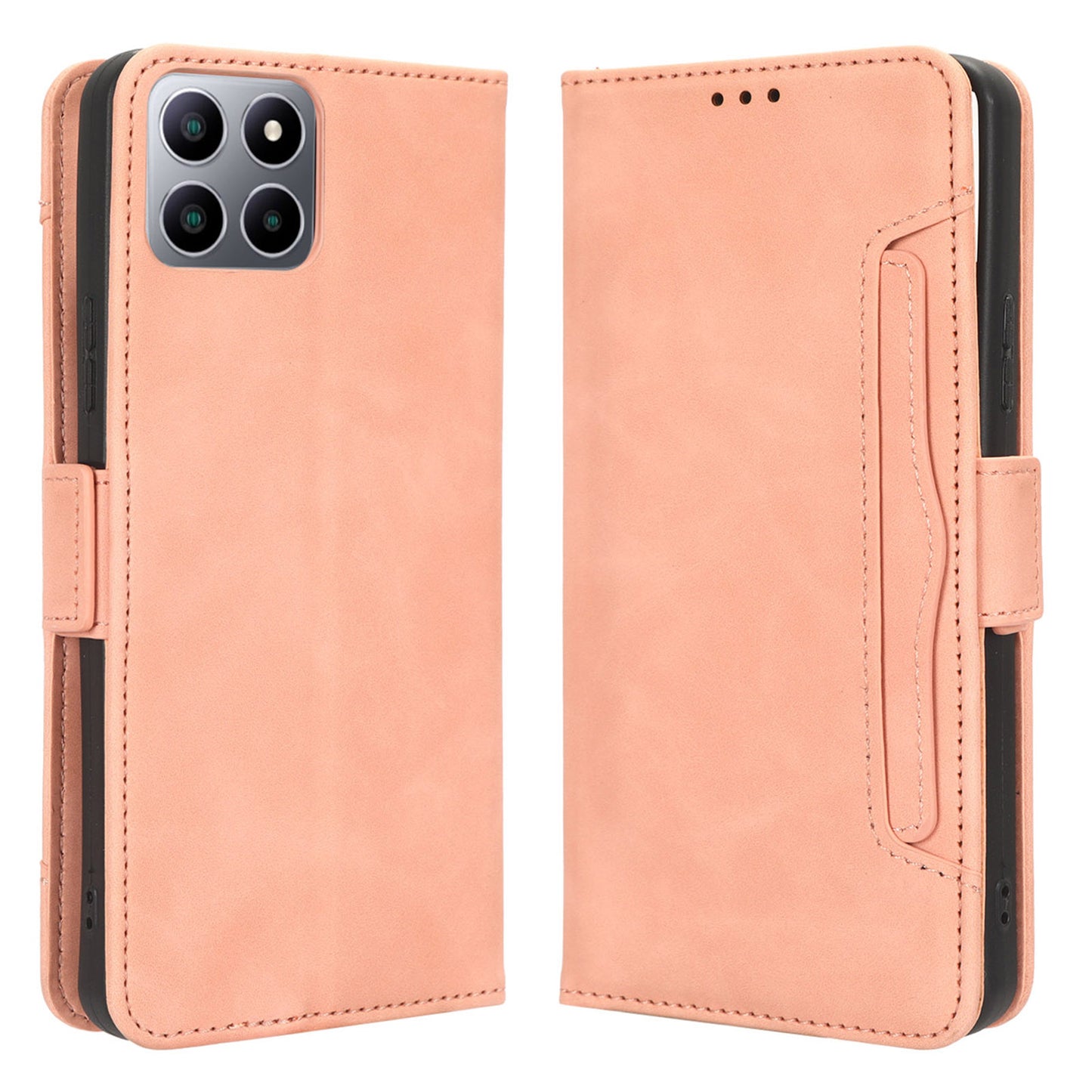 For Boost Mobile Celero 5G+ Multiple Card Slots Phone Cover PU Leather Wallet Phone Stand Case