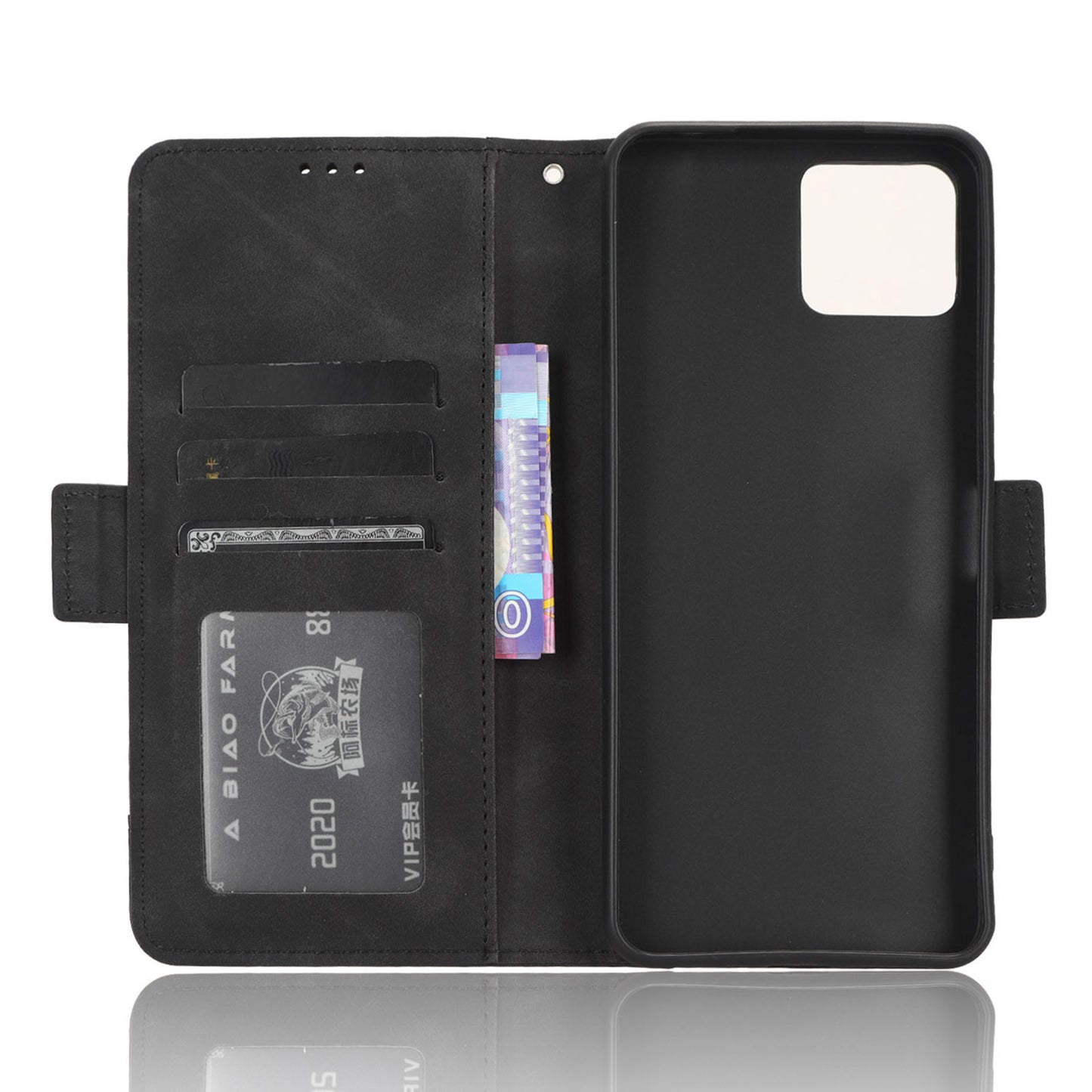 For Boost Mobile Celero 5G+ Multiple Card Slots Phone Cover PU Leather Wallet Phone Stand Case