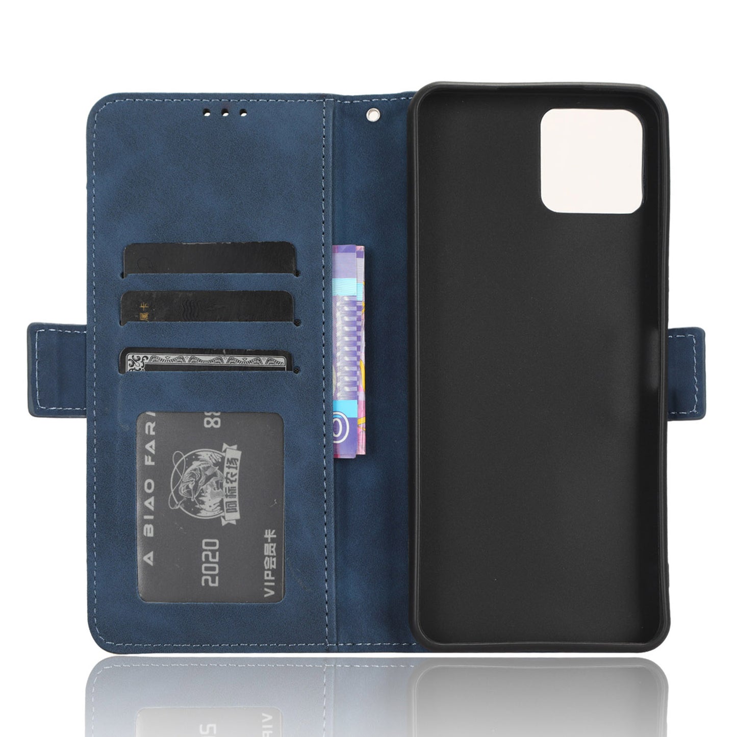 For Boost Mobile Celero 5G+ Multiple Card Slots Phone Cover PU Leather Wallet Phone Stand Case