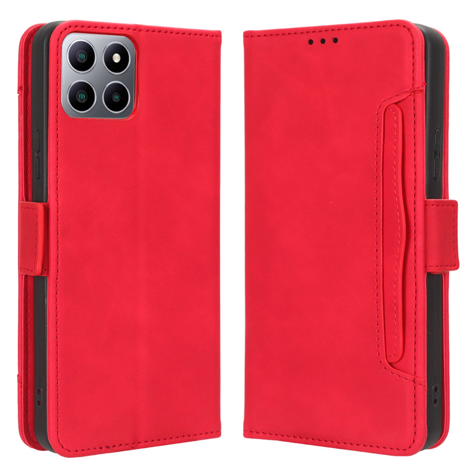 For Boost Mobile Celero 5G+ Multiple Card Slots Phone Cover PU Leather Wallet Phone Stand Case