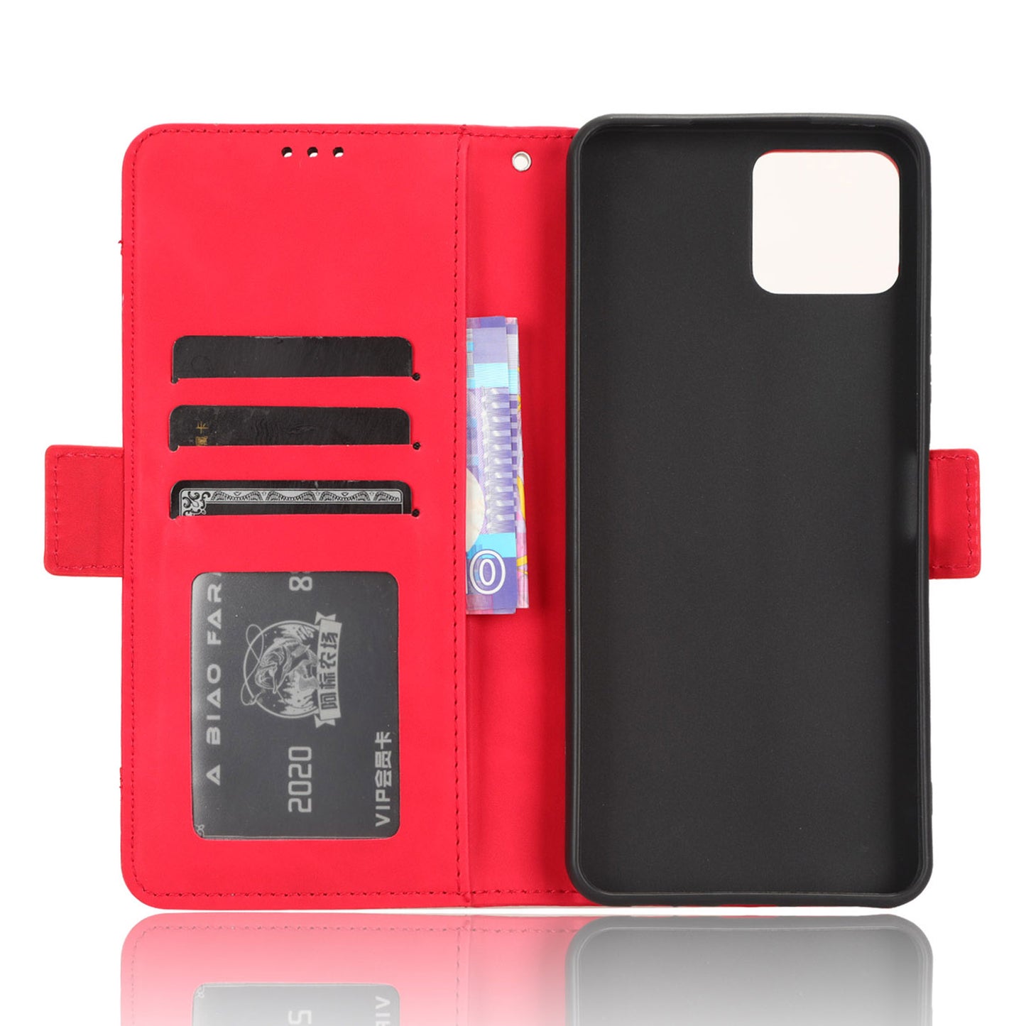 For Boost Mobile Celero 5G+ Multiple Card Slots Phone Cover PU Leather Wallet Phone Stand Case