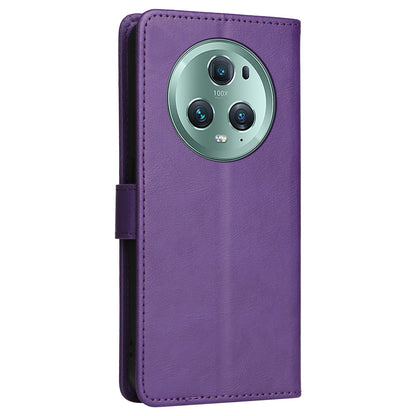 KT Leather Series-2 Stand Cover for Honor Magic5 Pro PU Leather Solid Color Wallet Phone Case