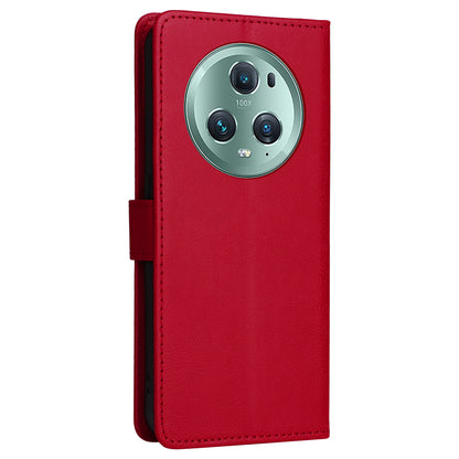 KT Leather Series-2 Stand Cover for Honor Magic5 Pro PU Leather Solid Color Wallet Phone Case