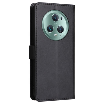 KT Leather Series-2 Stand Cover for Honor Magic5 Pro PU Leather Solid Color Wallet Phone Case