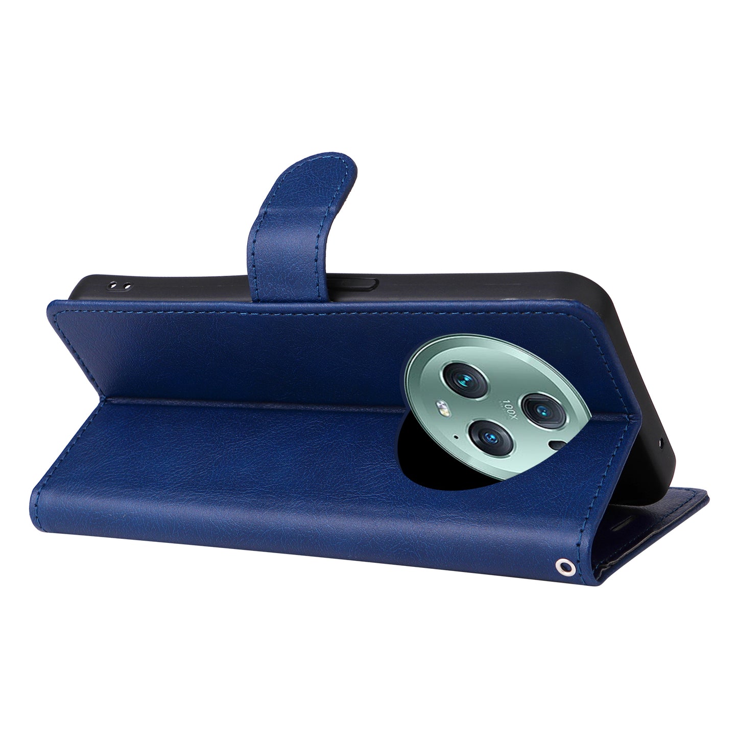 KT Leather Series-2 Stand Cover for Honor Magic5 Pro PU Leather Solid Color Wallet Phone Case