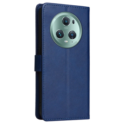 KT Leather Series-2 Stand Cover for Honor Magic5 Pro PU Leather Solid Color Wallet Phone Case