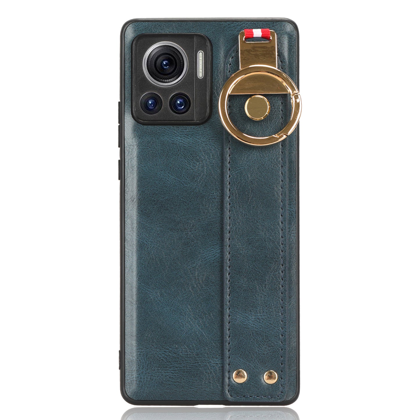 For Motorola Edge 30 Ultra 5G / Moto X30 Pro 5G Phone Case Leather Coated PC+TPU Wristband Kickstand Cover with Neck Strap