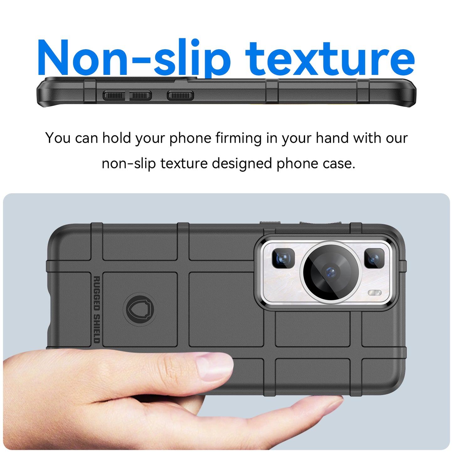 For Huawei P60 / P60 Pro Square Grid Texture Phone Case Scratch-resistant Cell Phone Cover