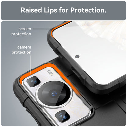 For Huawei P60 / P60 Pro Square Grid Texture Phone Case Scratch-resistant Cell Phone Cover