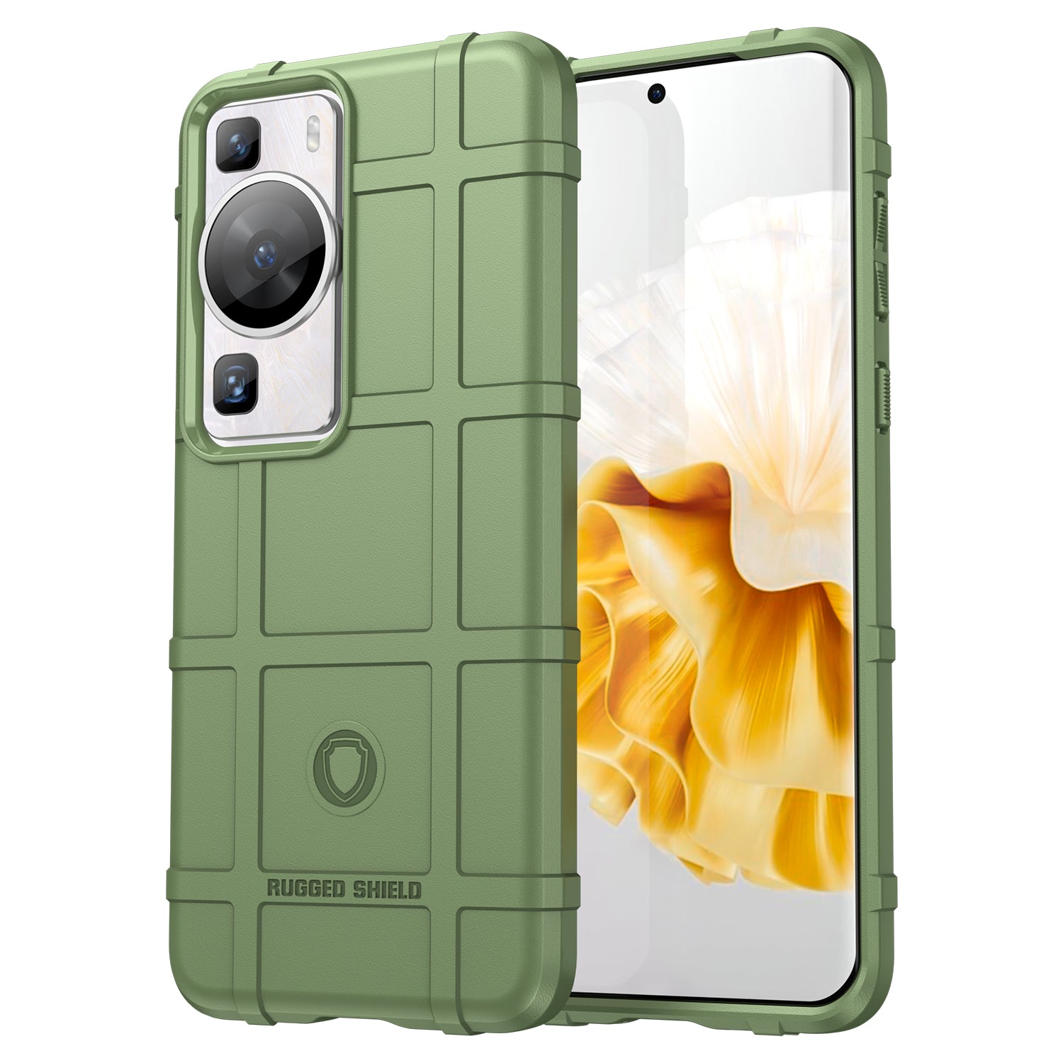 For Huawei P60 / P60 Pro Square Grid Texture Phone Case Scratch-resistant Cell Phone Cover
