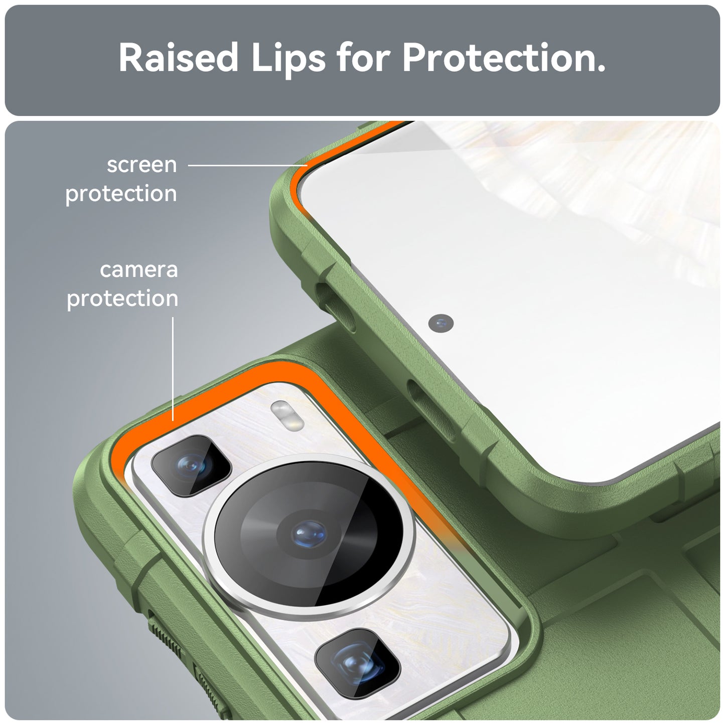 For Huawei P60 / P60 Pro Square Grid Texture Phone Case Scratch-resistant Cell Phone Cover
