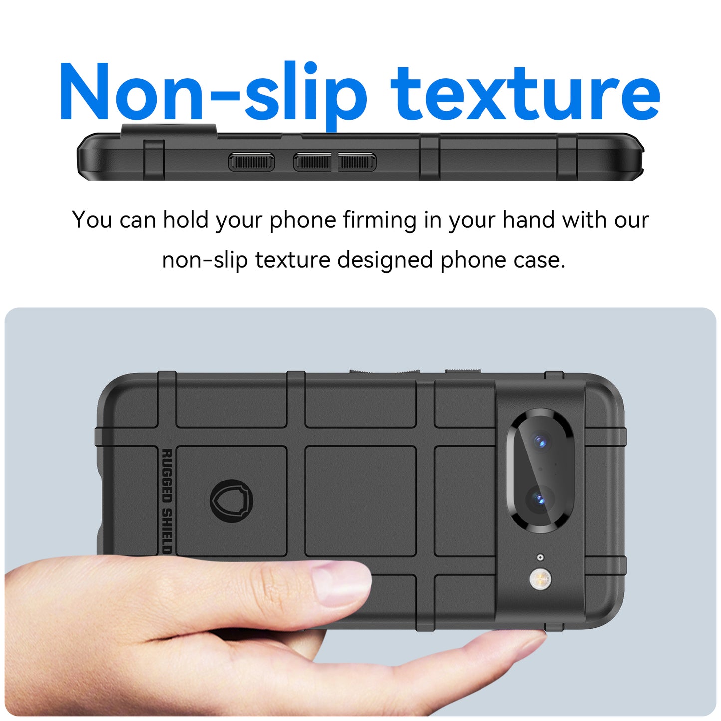 For Google Pixel 8 Square Grid Texture Soft TPU Phone Case Anti-drop Back Cover