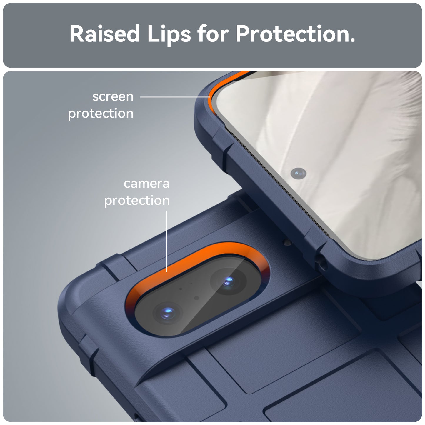 For Google Pixel 8 Square Grid Texture Soft TPU Phone Case Anti-drop Back Cover