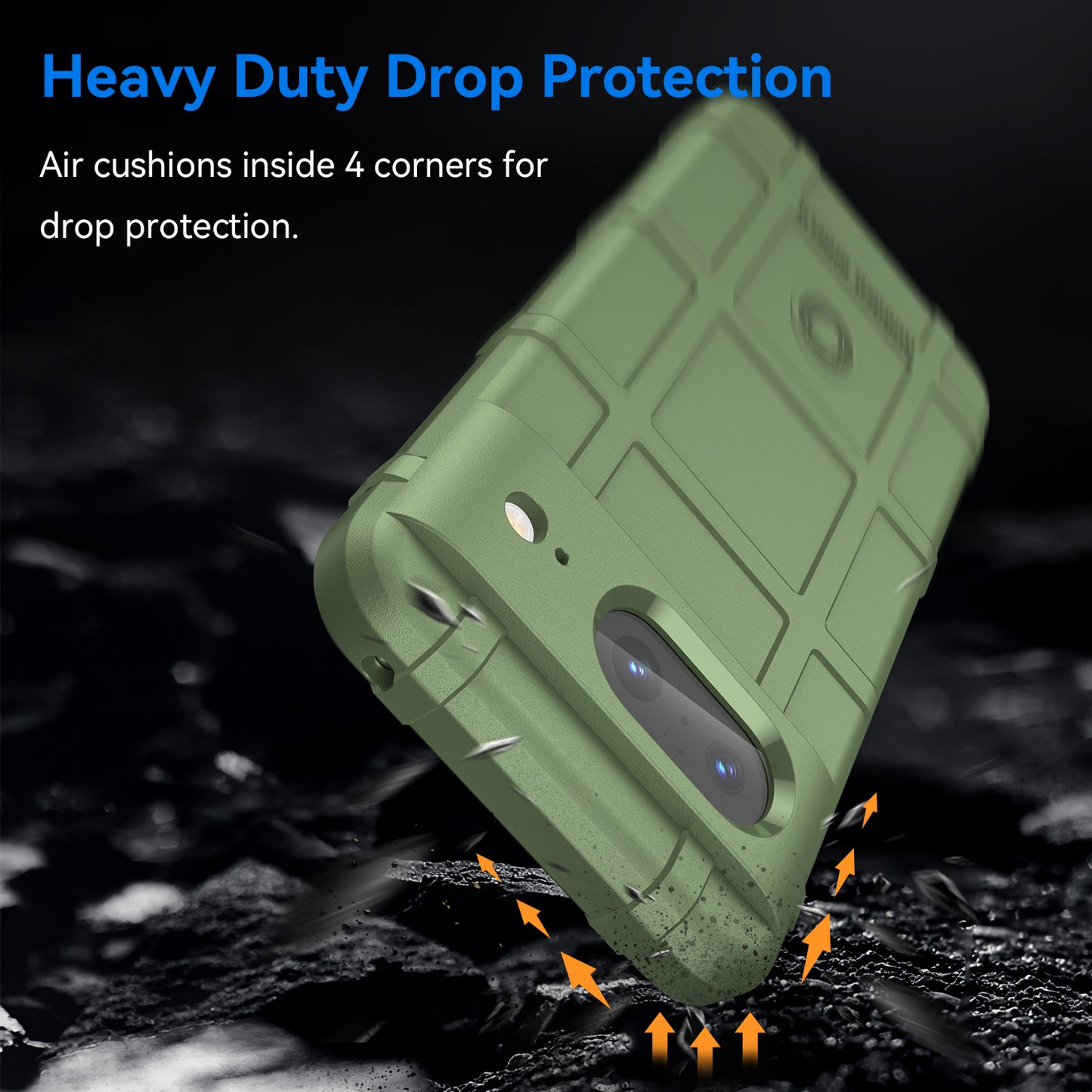 For Google Pixel 8 Square Grid Texture Soft TPU Phone Case Anti-drop Back Cover