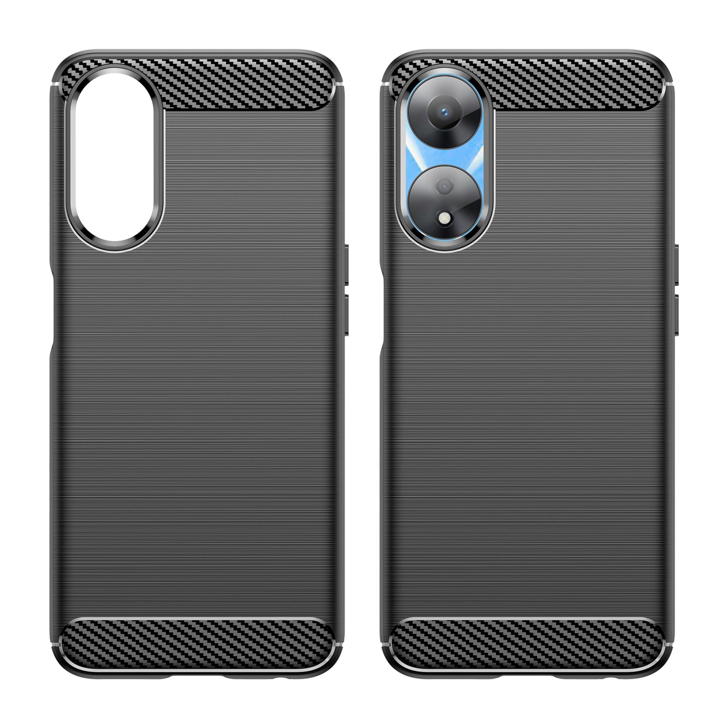 TPU Case for Oppo A78 5G / A58 5G / A58x 5G , Brushed Carbon Fiber Texture Cell Phone Cover