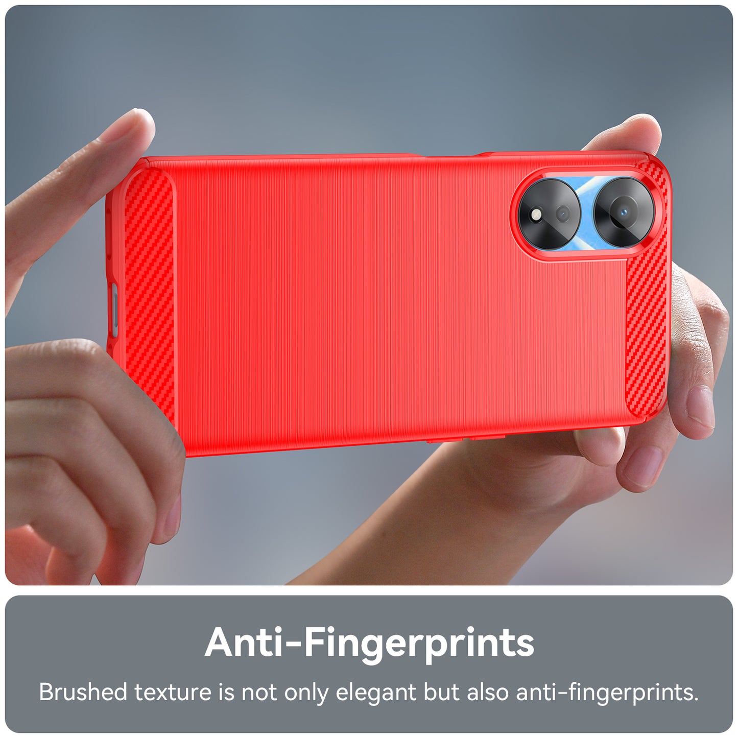 TPU Case for Oppo A78 5G / A58 5G / A58x 5G , Brushed Carbon Fiber Texture Cell Phone Cover