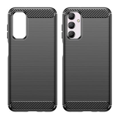 Carbon Fiber Texture Phone Case for Samsung Galaxy M14 5G , Anti-drop Brushed TPU Cover
