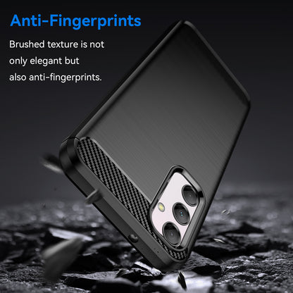 Carbon Fiber Texture Phone Case for Samsung Galaxy M14 5G , Anti-drop Brushed TPU Cover