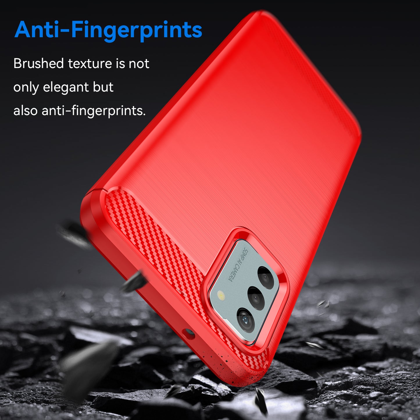 Brushed Carbon Fiber Texture TPU Case for Nokia G22 , Anti-drop Cell Phone Cover