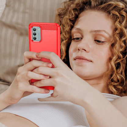 Brushed Carbon Fiber Texture TPU Case for Nokia G22 , Anti-drop Cell Phone Cover