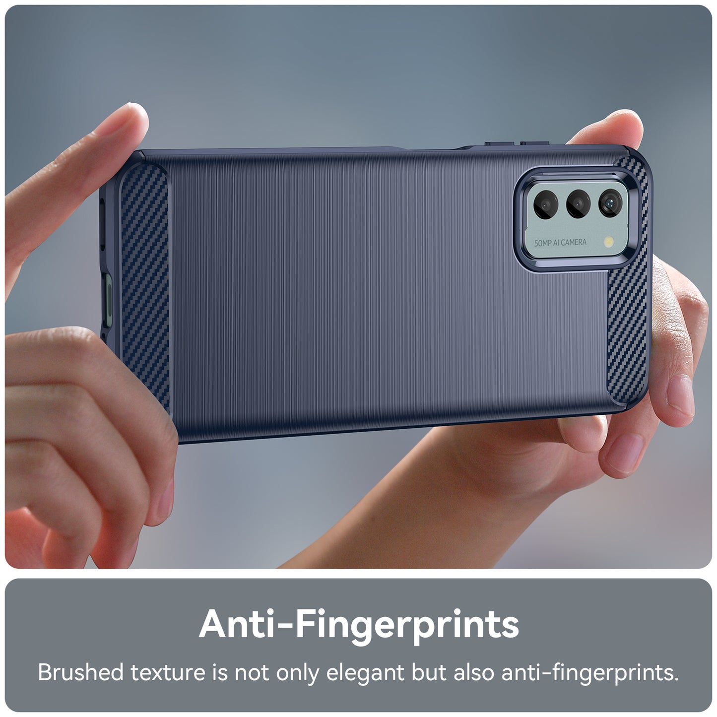 Brushed Carbon Fiber Texture TPU Case for Nokia G22 , Anti-drop Cell Phone Cover