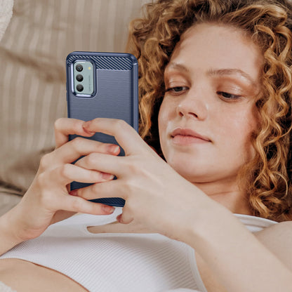 Brushed Carbon Fiber Texture TPU Case for Nokia G22 , Anti-drop Cell Phone Cover