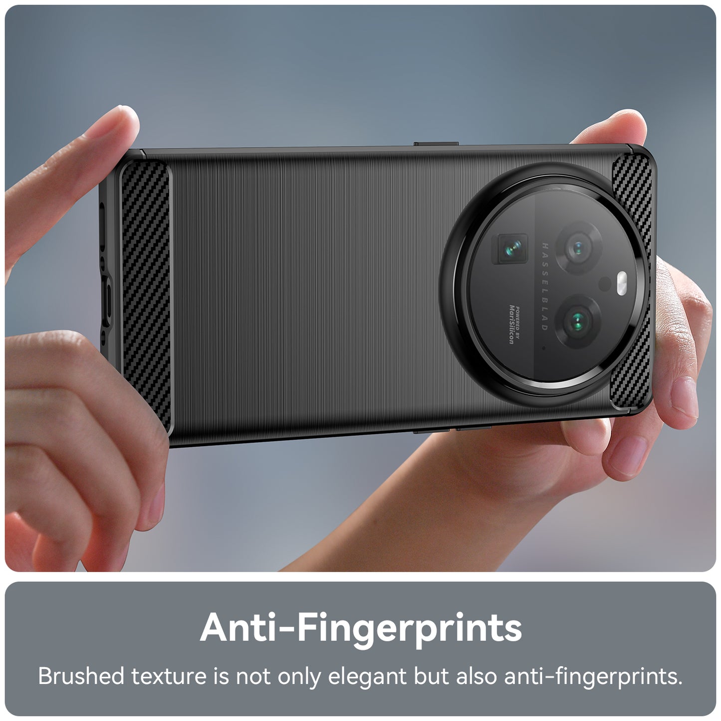 Mobile Phone Case for Oppo Find X6 Pro , Brushed Carbon Fiber Texture Phone TPU Back Cover