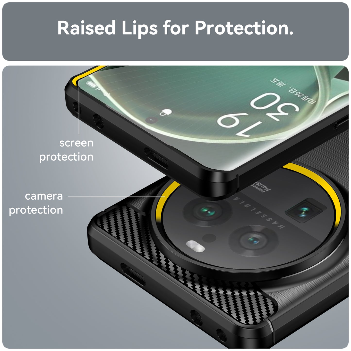 Mobile Phone Case for Oppo Find X6 Pro , Brushed Carbon Fiber Texture Phone TPU Back Cover