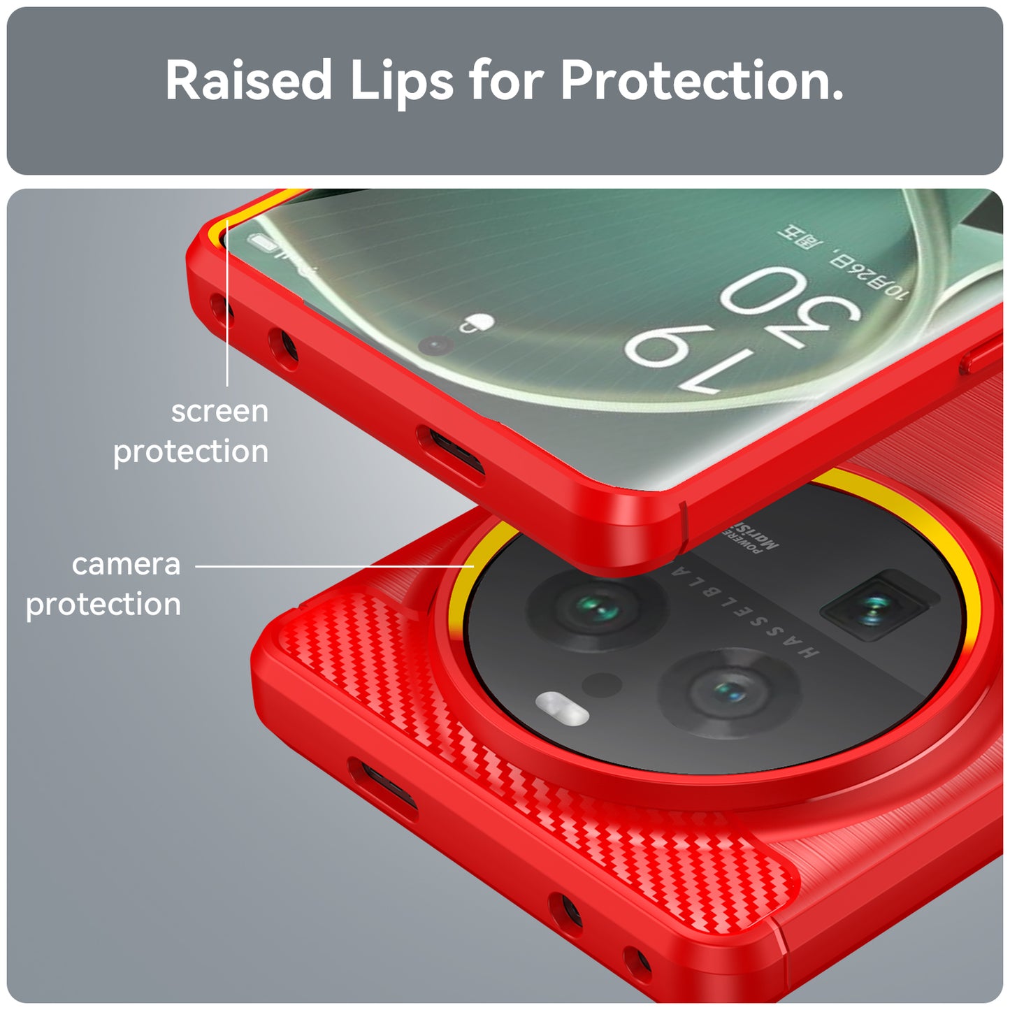 Mobile Phone Case for Oppo Find X6 Pro , Brushed Carbon Fiber Texture Phone TPU Back Cover