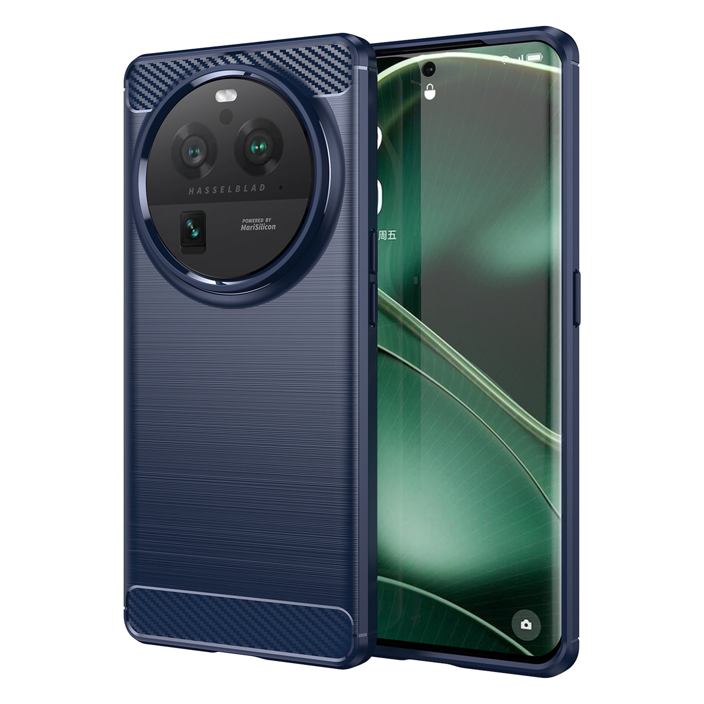 Mobile Phone Case for Oppo Find X6 Pro , Brushed Carbon Fiber Texture Phone TPU Back Cover