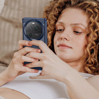 Mobile Phone Case for Oppo Find X6 Pro , Brushed Carbon Fiber Texture Phone TPU Back Cover