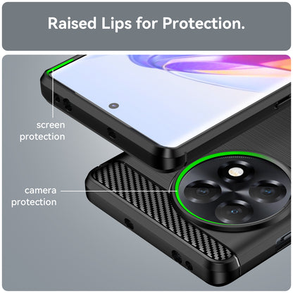 Phone TPU Case for OnePlus Ace 2 5G / 11R 5G , Brushed Carbon Fiber Texture Cell Phone Cover