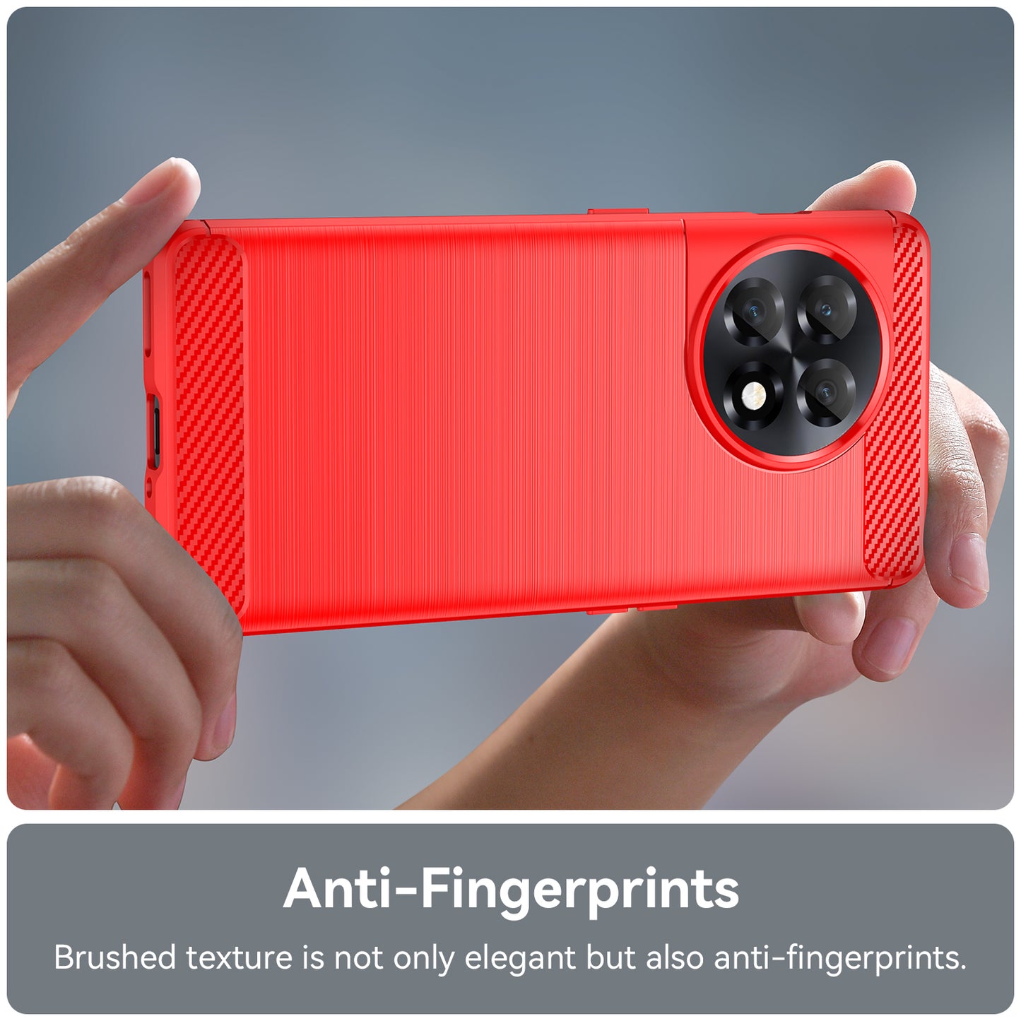 Phone TPU Case for OnePlus Ace 2 5G / 11R 5G , Brushed Carbon Fiber Texture Cell Phone Cover