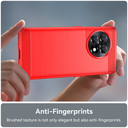 Phone TPU Case for OnePlus Ace 2 5G / 11R 5G , Brushed Carbon Fiber Texture Cell Phone Cover
