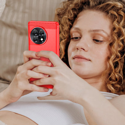 Phone TPU Case for OnePlus Ace 2 5G / 11R 5G , Brushed Carbon Fiber Texture Cell Phone Cover