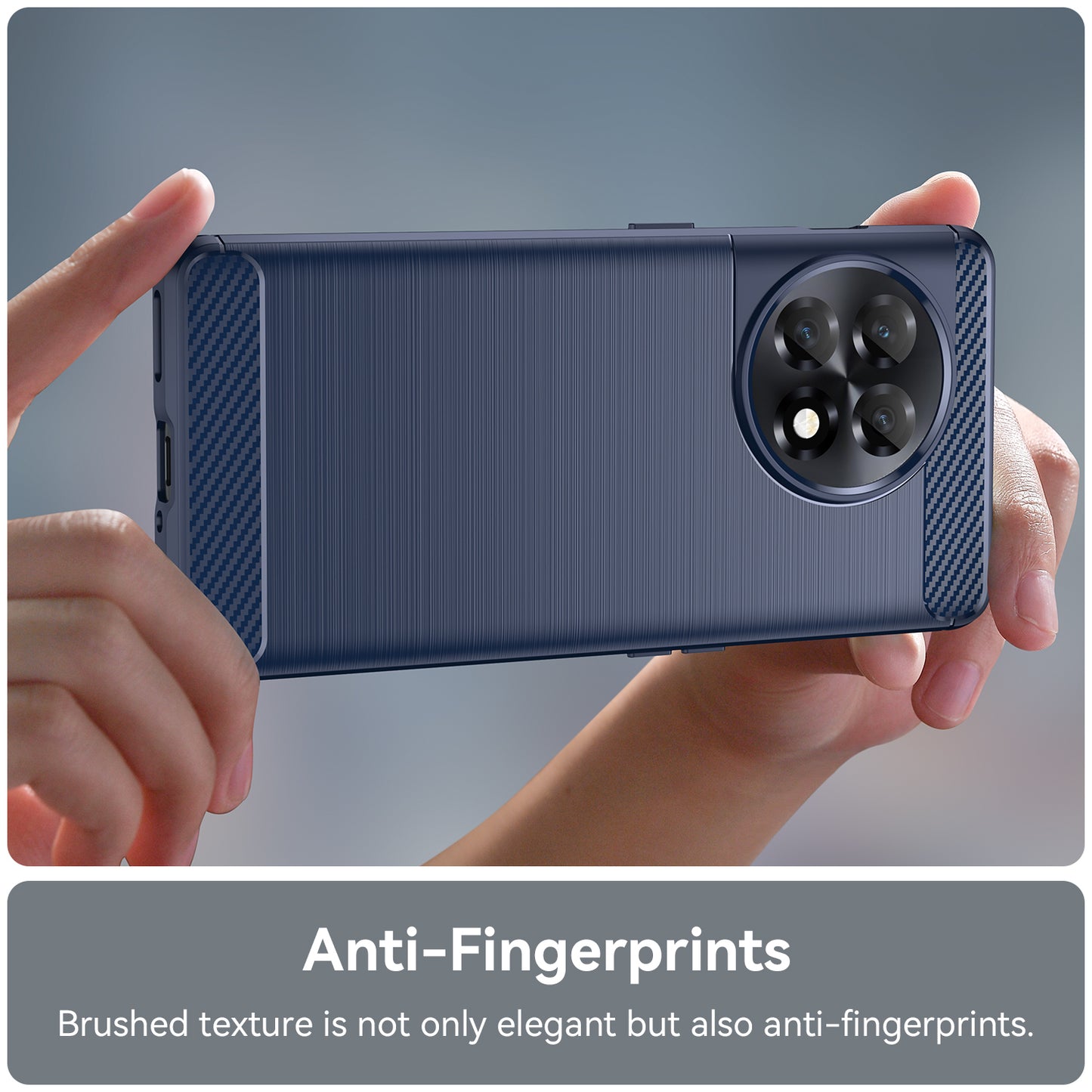 Phone TPU Case for OnePlus Ace 2 5G / 11R 5G , Brushed Carbon Fiber Texture Cell Phone Cover