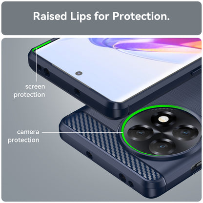 Phone TPU Case for OnePlus Ace 2 5G / 11R 5G , Brushed Carbon Fiber Texture Cell Phone Cover