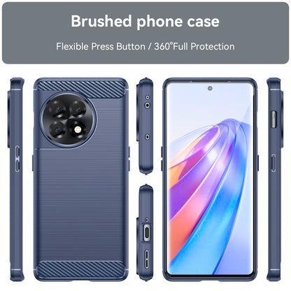 Phone TPU Case for OnePlus Ace 2 5G / 11R 5G , Brushed Carbon Fiber Texture Cell Phone Cover