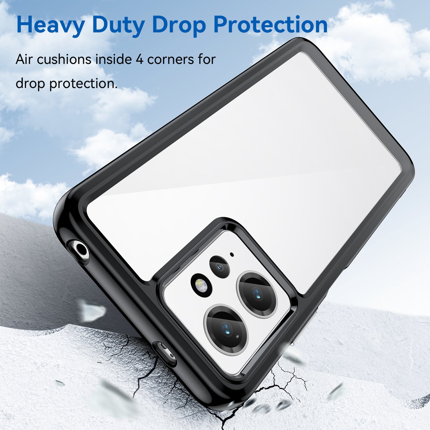 For Xiaomi Redmi Note 12 4G TPU+Acrylic Phone Case Drop-proof Phone Cover