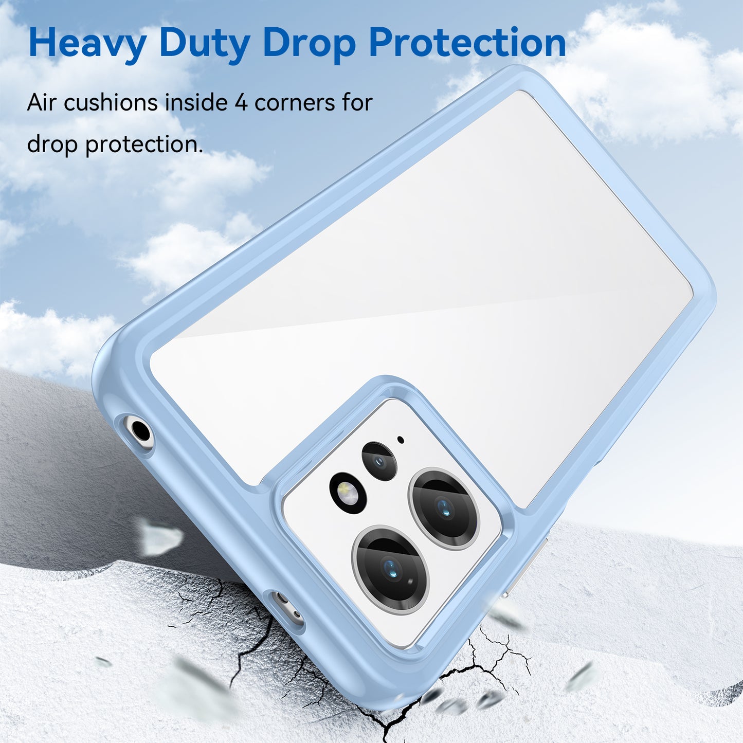 For Xiaomi Redmi Note 12 4G TPU+Acrylic Phone Case Drop-proof Phone Cover