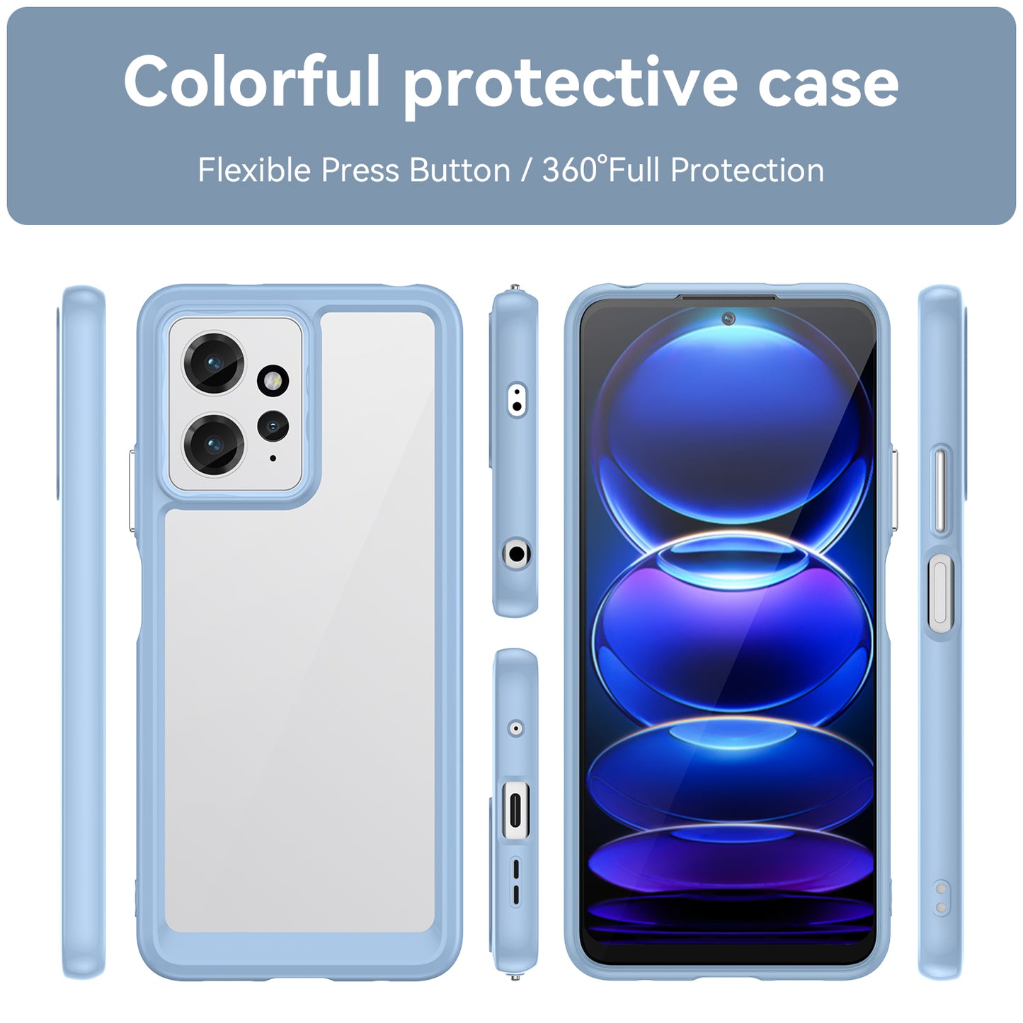 For Xiaomi Redmi Note 12 4G TPU+Acrylic Phone Case Drop-proof Phone Cover