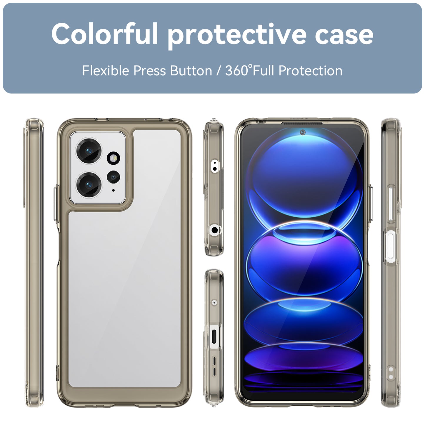 For Xiaomi Redmi Note 12 4G TPU+Acrylic Phone Case Drop-proof Phone Cover