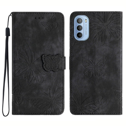 For Motorola Moto G31 4G / G41 4G Skin-touch Leather Phone Case Stand Wallet Butterfly Imprinted Cover