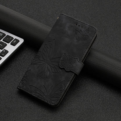 For Huawei P30 Lite Stand Wallet Skin-touch Leather Phone Case Butterfly Imprinted Cover