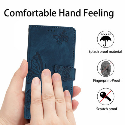 For Huawei P30 Lite Stand Wallet Skin-touch Leather Phone Case Butterfly Imprinted Cover