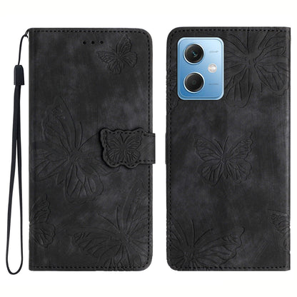 For Xiaomi Redmi Note 12 5G (China) / (India) / (Global) / Poco X5 5G Leather Phone Case Butterfly Imprinted Stand Wallet Cover