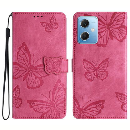 For Xiaomi Redmi Note 12 5G (China) / (India) / (Global) / Poco X5 5G Leather Phone Case Butterfly Imprinted Stand Wallet Cover