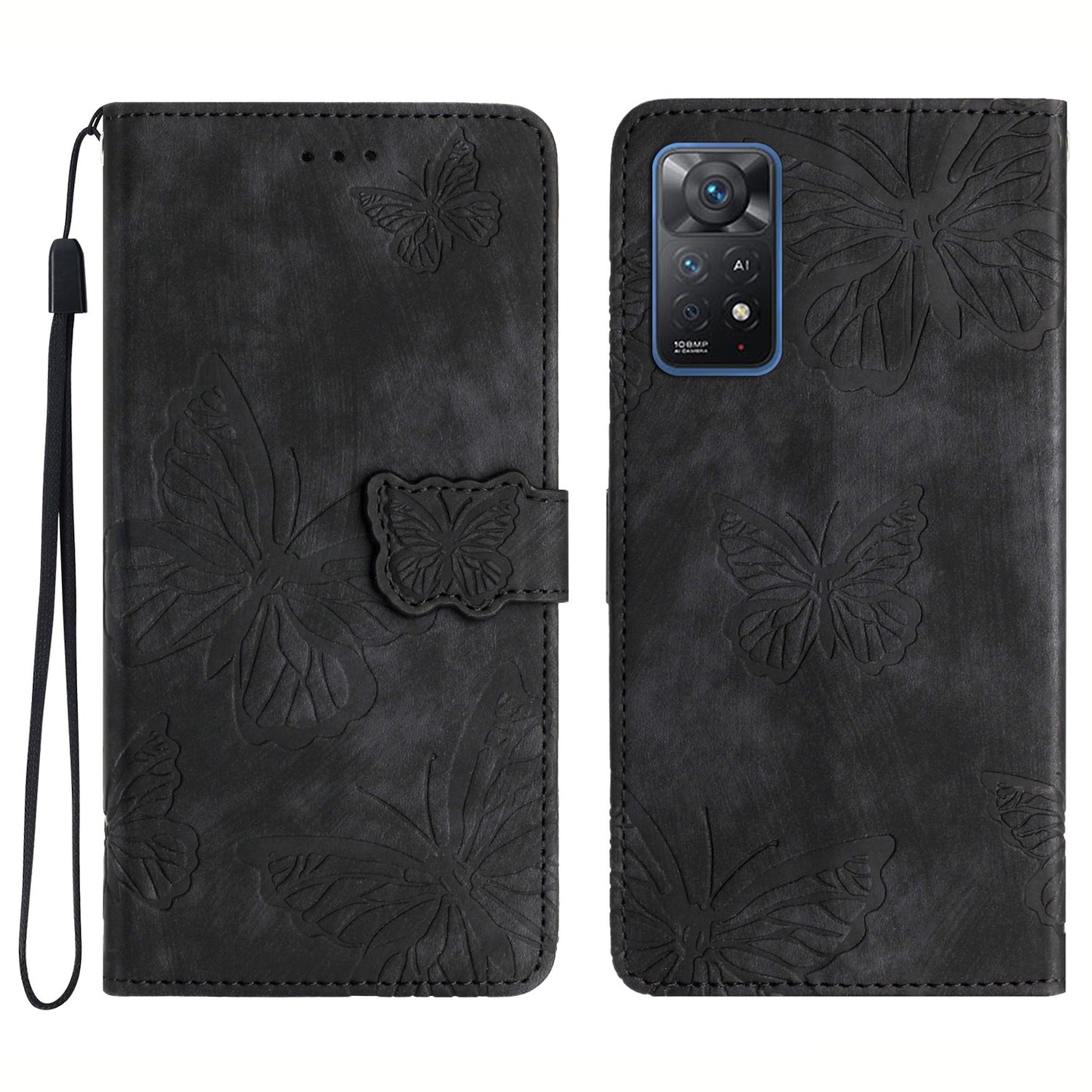 For Xiaomi Redmi Note 11 Pro 4G (Mediatek) / Note 11 Pro 5G (Qualcomm) Shockproof Case Skin-Touch Leather Phone Cover